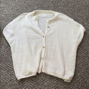Women's Cream Sweater Cardigan